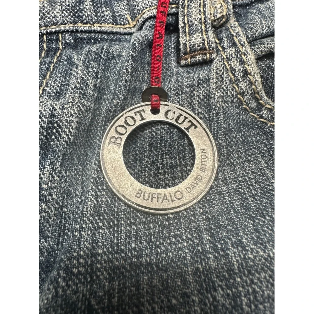 Buffalo David Bitton MOWY-X Y2K Blue‎ Bootcut Jeans Mens 31 Medium Wash Denim